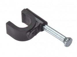 Forgefix Cable Clips 6-7mm Coaxial Black Pack of 100 £2.94